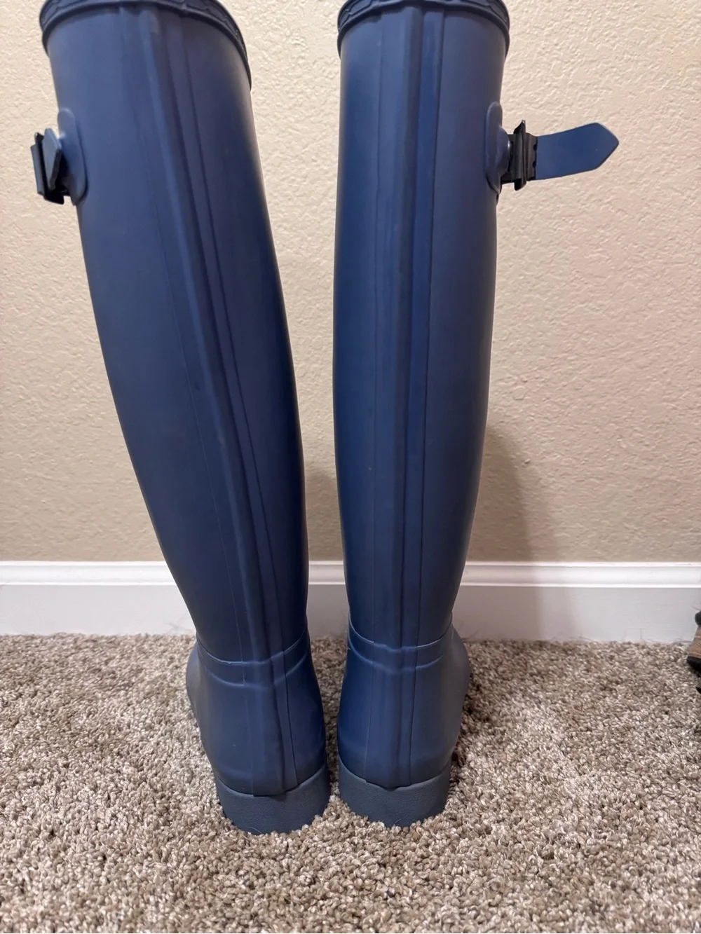 Hunter Women's blue Tall Original matte Rain Boots